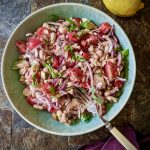 Tuna tomato and bean salad